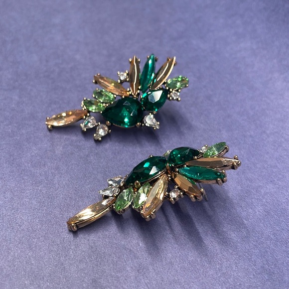 Fashion green crystal Earrings - Picture 2 of 4